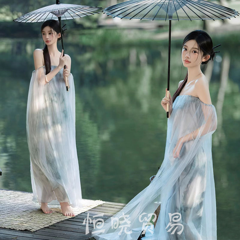 Photo Studio pregnant women's photography clothing retro Chinese style ancient style hanfu suit pregnant women's Hanfu Art Photo Clothing