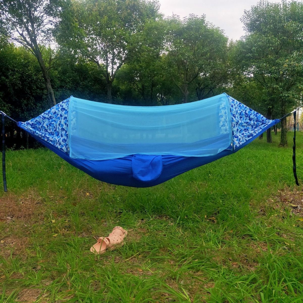 Automático de apertura rápida con mosquiteros hamaca al aire libre simple y doble tela de nylon barra de campamento anti-mosquitos tipo de suspensión image 9