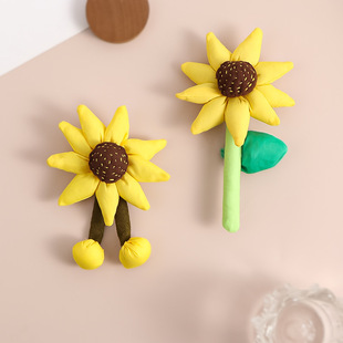 Fabric Brooch Cute Sunflower Cartoon Flower Corsage Pin Bag Accessories Clothes Hat Sweater Decorations