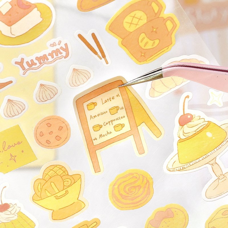 NOTE FOR Pegatinas de papel sintético Sal ligera Serie de poemas sinfónicos Serie de sal Material de collage de contabilidad simple y fresco