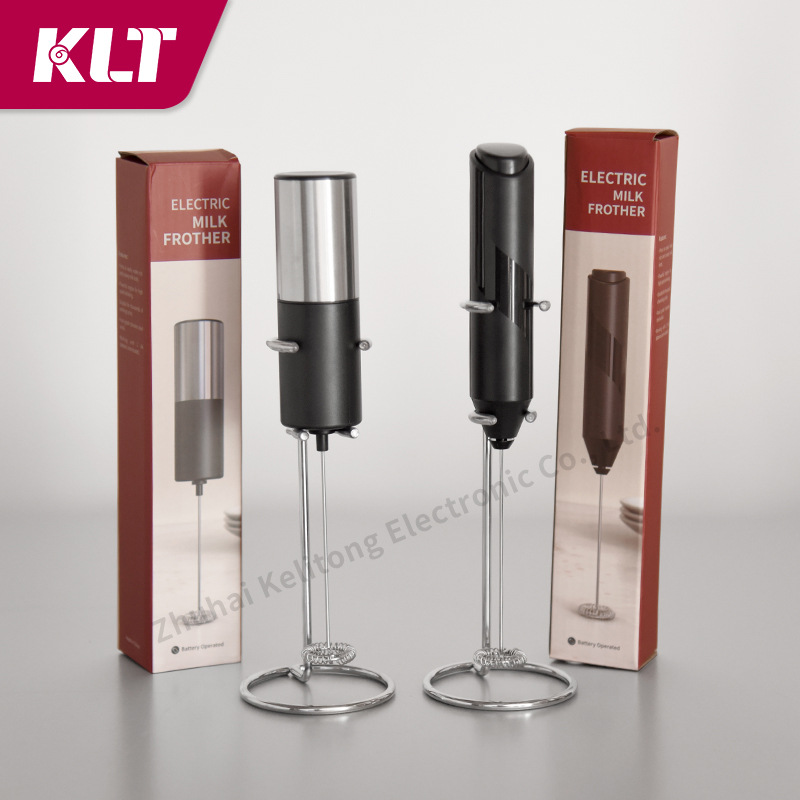 KLT源头厂家电动打奶器 创意迷你智能打发咖啡奶泡器电动打奶器