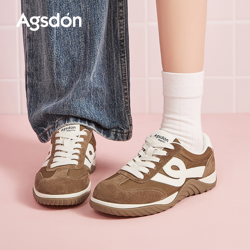 Augu Lion Dengde zapatos de entrenamiento para mujeres 2025 nuevo otoño retro de suela gruesa zapatos deportivos casuales planos zapatos de ballet Gump