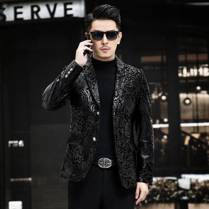 Демисезонный элитный костюм, модная куртка, slim fit