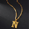 Accessory, necklace, pendant with letters, European style, wholesale