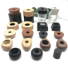 28牙木质香水盖子香水瓶盖圆形木艺车载木盖定制