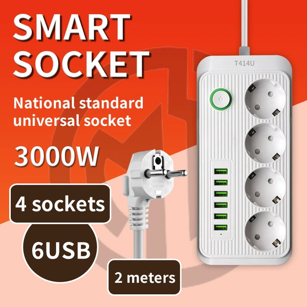 T414 White-6USB-2 meters