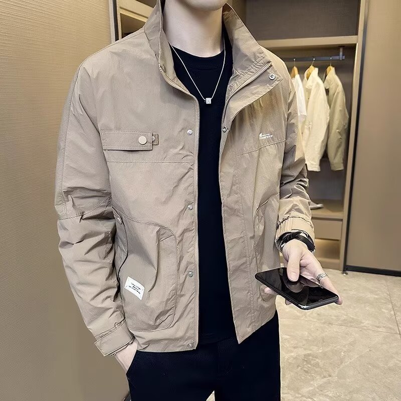 Versatile Men's Casual Jacket High-end Trendy Workwear Autumn Top_voghion.com