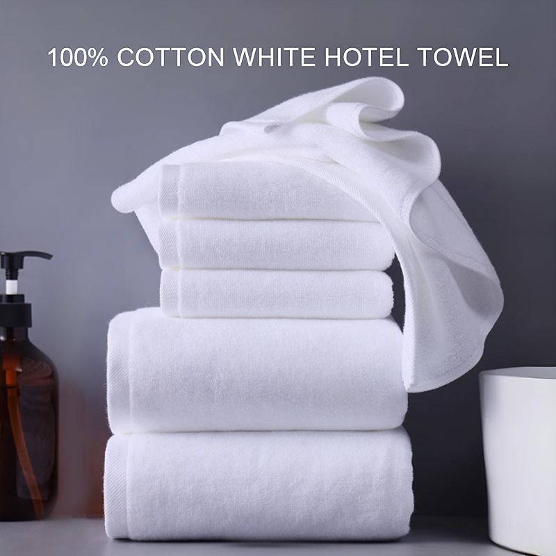 Hotel transfronterizo toallas espesar hotel residencial salón de belleza baño pedoterapia especial toallas blancas toallas de baño al por mayor