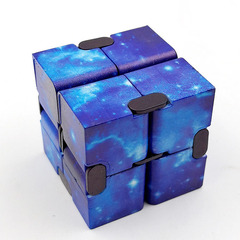 Colorful Printed Starry Sky Infinite Cube Reversible Pocket Finger Cube Stress Relief Brain Teaser