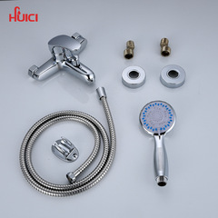 廠家直銷 坐立 立式外貿英國德國彎角浴缸龍頭牛角淋浴水龍頭套裝