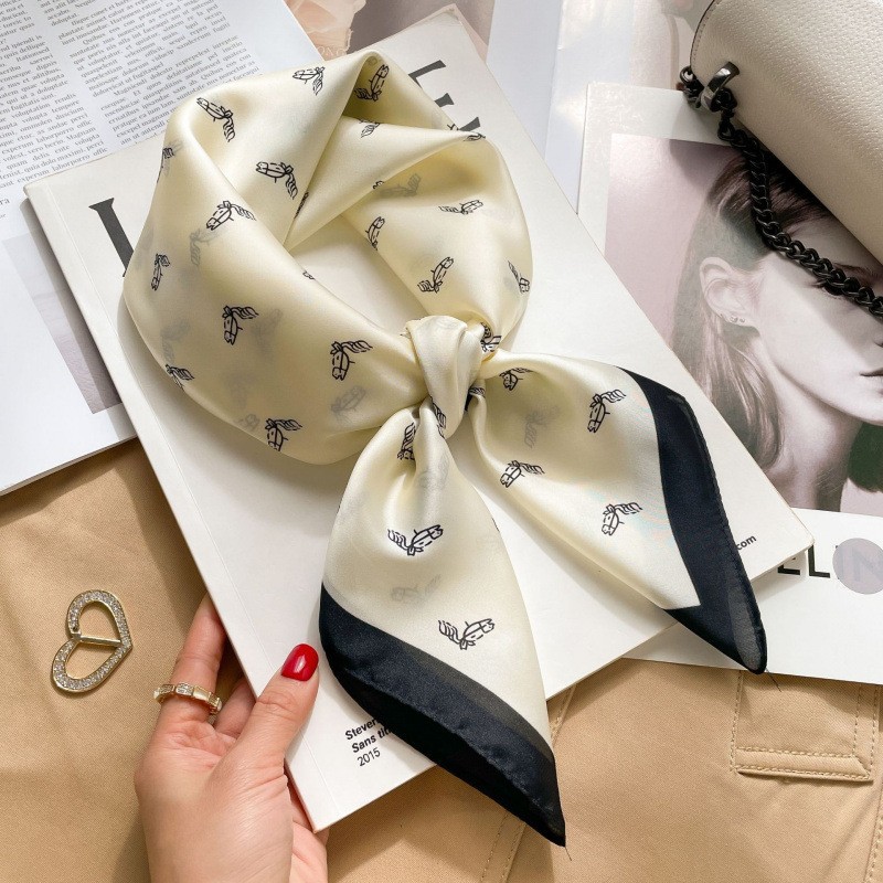 Celebrity Style-Pony Head Silk Scarf (70*70cm)