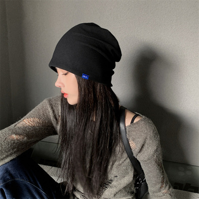 Month of cap Korean Edition spring and autumn winter solar system Piles cap Trend Versatile Beanie Wool knitting Baotou hat
