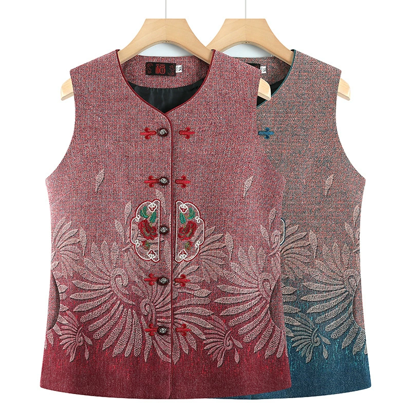 Люди среднего и пожилого возраста весенний и осенний жилет женская бабушка носит плечо мама жилет пожилая жена куртка