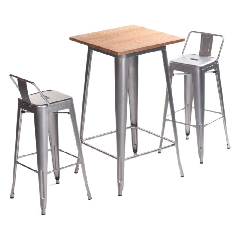 Sillas de bar metálicas y taburetes altos de hierro forjado, venta al por mayor image 1