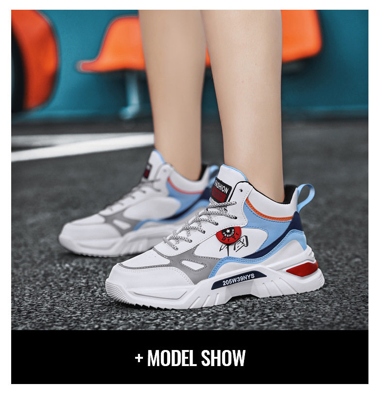 Giày sneaker cao cổ phối màu, lót nhung giữ ấm, đế cao su, dây buộc — 9013 Mẫu giày đơn Bai Lanyue, 9013 mẫu giày đơn màu đen và vàng, 9013 mẫu giày đơn màu đen xám, 9013-1 cộng với nhung trắng đen xám chi tiết 32