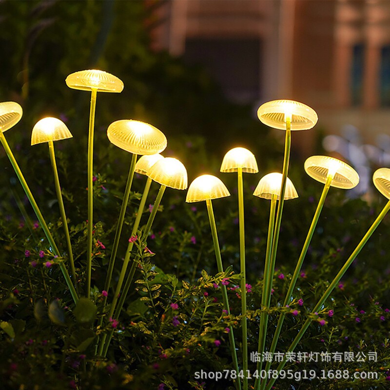 LED Cross Border Solar Mushroom Light Silicone Mushroom Floor Light Outdoor Garden Courtyard Atmosphere Decorative Lawn Light