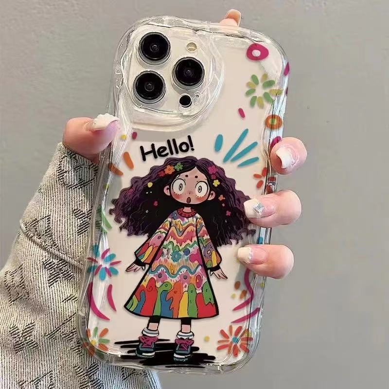 Patrón de crema para iphone16promax funda para teléfono móvil lindo 11 Apple 15 chica 14pro Japón y Corea 13/12