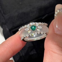 �߱�S925���y����h�������Ȧ�p���׬�觽�ָ��ʯ����ʽͬ��ָ�h