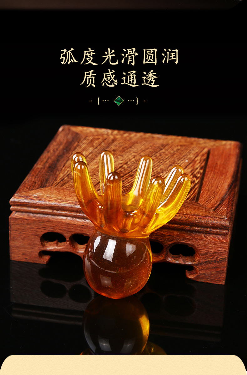 Resin Gua Sha Massage Comb 4 in 1 Scalp Face and Eye Care Tool Octopus Shape Five Teeth Half Round Brush in use