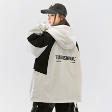 冲锋衣外套少女秋季2024新款秋冬女大童连帽工装夹克高中生派克服