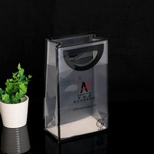 高档透明PVC手提购物袋PP磨砂饰品塑料礼品袋服装伴手礼印刷LOGO