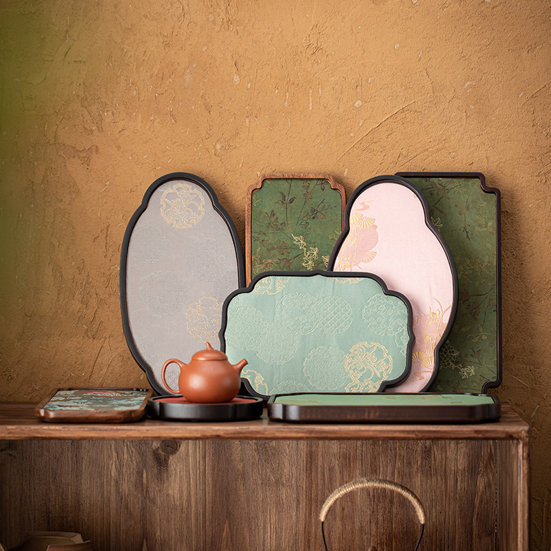 Guofeng Dry Bubble Plate Heavy Bamboo Pot Small Tea Table Household Kung Fu Tea Set Tray Bamboo Tea Storing Tea Tray Respectating Tea Tray