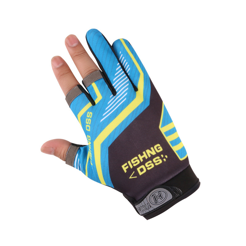 Guantes de pesca de protección solar nuevos hombres y mujeres de protección solar guantes deportivos al aire libre expuestos guantes de tres dedos guantes de equitación