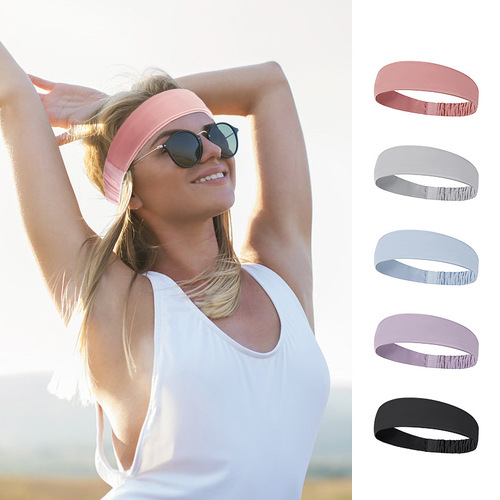 Spring and Summer Sports Headband Sweatband Running Fitness Yoga Forehead Scarf Headband for Men and Women