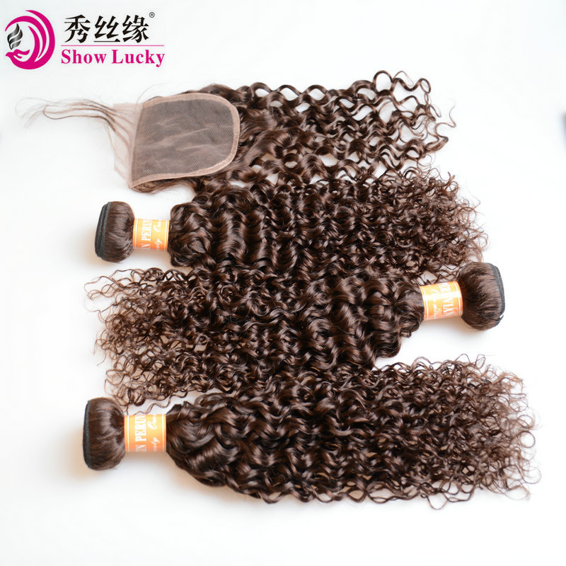 Cabello peruano 2 # Virgin Peruvian Hair Human Water Wave Closure