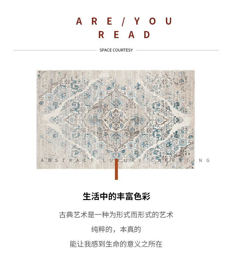 欧式复古地毯,卧室客厅满铺毯,沙发茶几毯,酒店民宿地毯