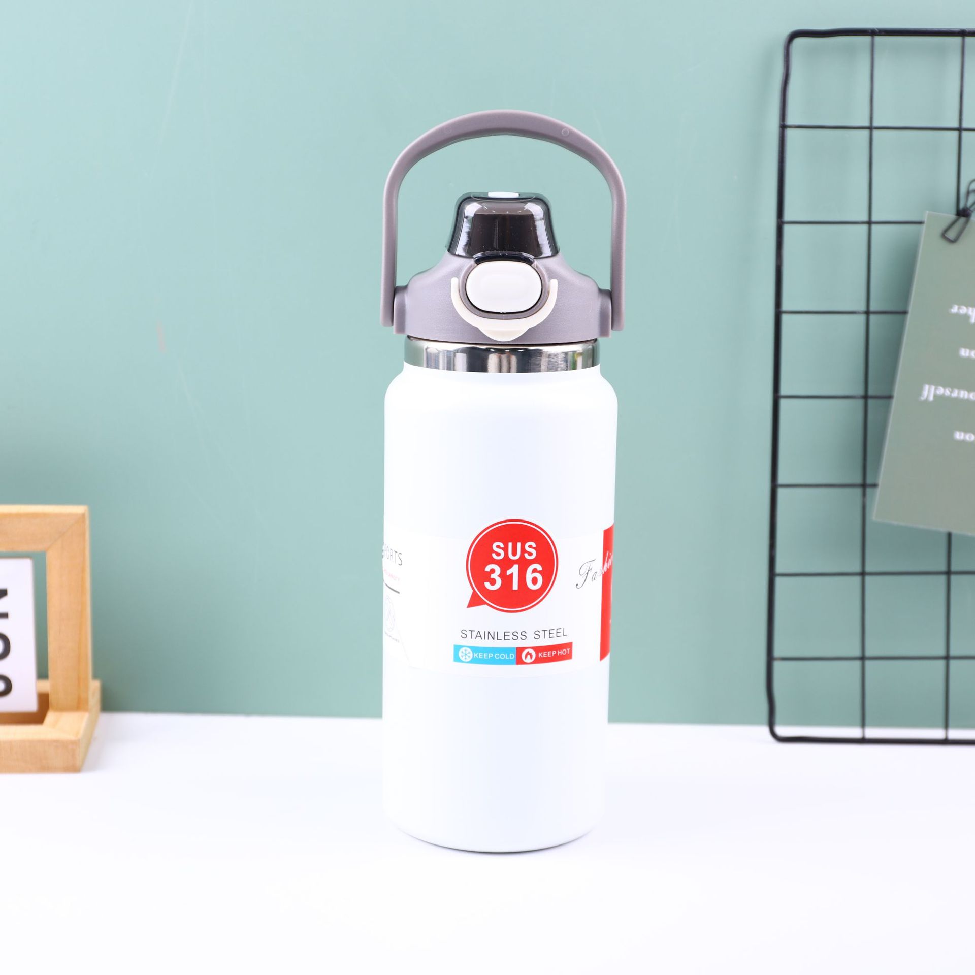 Taza de aislamiento para bebidas de doble mano de alta capacidad al aire libre viaje de montaña 316 soporte personalizado impresión de patrón LOGO