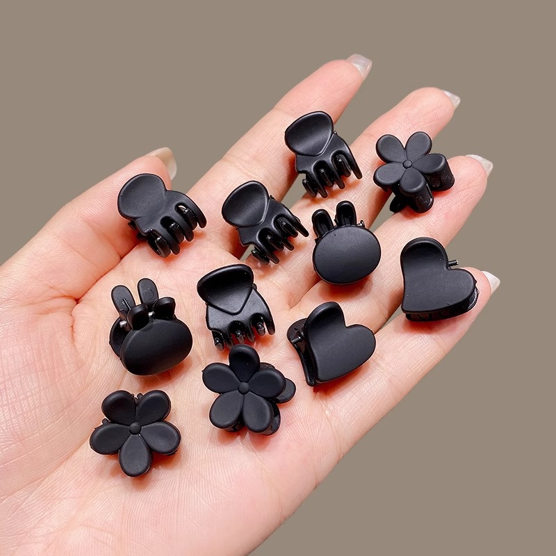 Temperamento de la red mini negro pequeño clip de agarre princesa lado pequeño pecado trenzado clip de cabello tocado clip de cabello