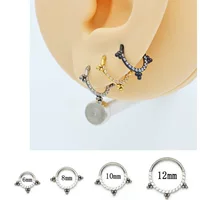 G23 титановый сплав носовое кольцо мужской nose ring с цирконом серьги золотой универсальный кольцо для губ европейский и американский пирсинг украшения женщины
