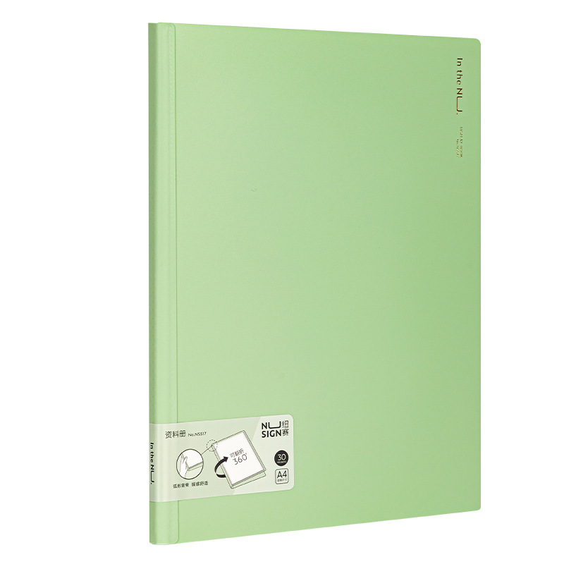 Nueva Zelanda NS517 Libro de datos de espalda suave Carpeta A4 Libro de datos de inserción transparente Bolsa de almacenamiento multicapa de 30 páginas
