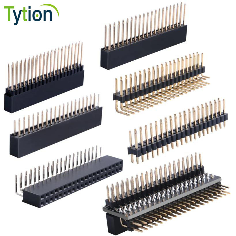 树莓派4B 3B 3B+ GPIO 40pin 排针双排公座母座2.54间距 连接器件