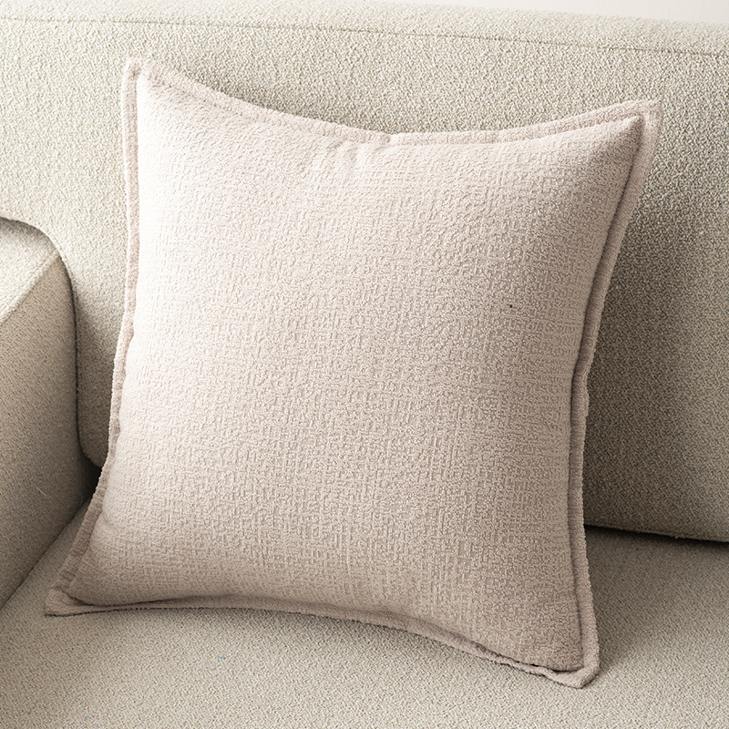 Sofá de tela de lino de nieve de color puro funda de cojín de almohada sala de estar soporte lumbar cabecera de cama cojín trasero grande funda de almohada sin núcleo