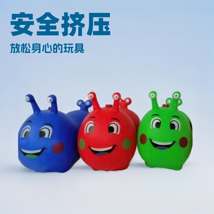 Inflatable Jumping Toy Good Material Music Painted Pvc Animal Snail Factory Direct Sale