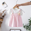 Summer cotton short sleeve dress for princess, girl's skirt, Korean style, children's clothing