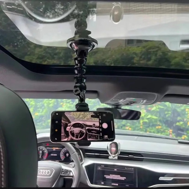 自撮り携帯電話車用吸盤ホルダー吸盤フレキシブルスネーク型アクセサリーホルダーガラススポーツカメラ撮影ブラケット|undefined