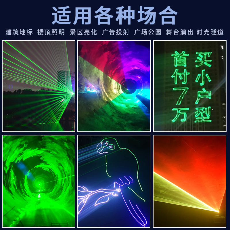 Al Aire Libre gran techo hito luz láser impermeable punto escénico luces del norte espacio-tiempo túnel animación a todo color luz láser