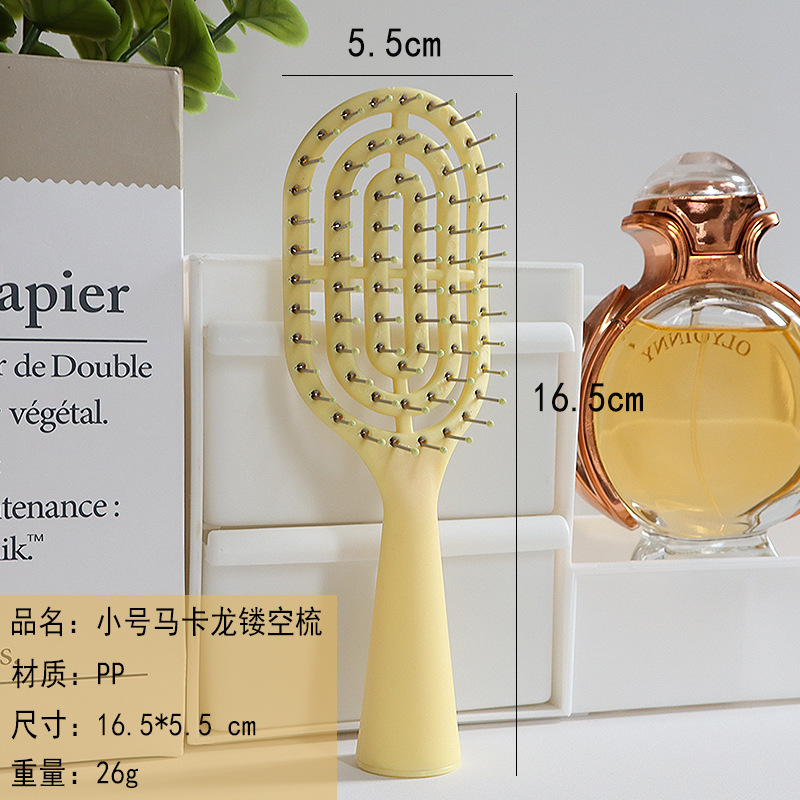 Peine en forma de espalda hueco para el hogar Peine para el cabello de niña de alto valor Peine de masaje esponjoso Costillas de cerdo Peine de curva grande