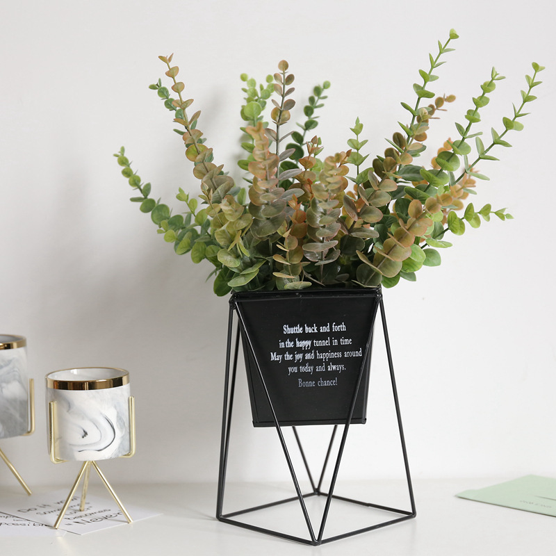 仿真花金錢葉INS尤加利廠家家庭婚慶手捧花植物牆假花裝飾MW20206