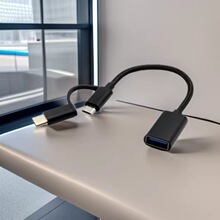 编织线type-c二合一otg数据线micro两用接口OTG转接线OTG连接线