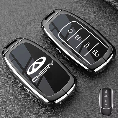 Suitable for Chery Tiggo 8 Key Cover Fulwin Fengyun A8/T6 Shell Chery Discovery 06/7/9/5X Car Bag Buckle (Static Rod/Key Bag) - type-a-gun-black-single-shell