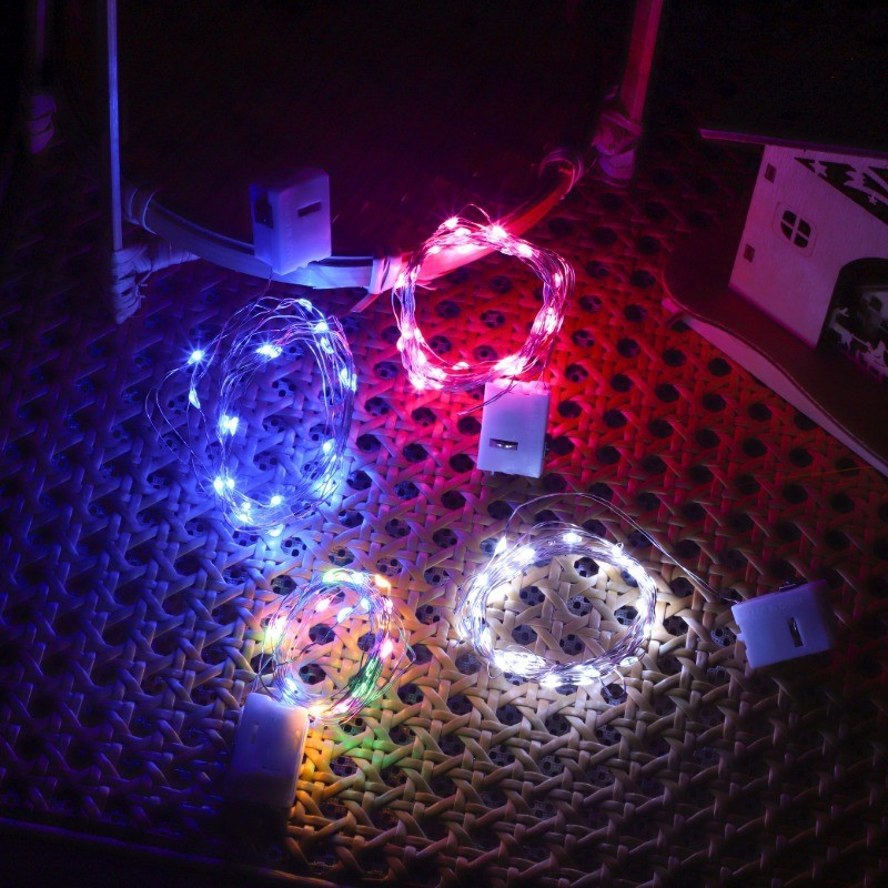 50cm 70cm 1m 2m luminoso parpadeo cálido blanco cadena de lámparas de lámparas correa de torta ramo decoración cadena de lámparas