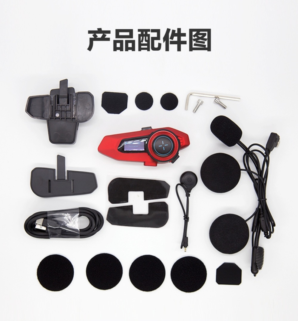 New cross-border OLED screen helmet headset motorcycle helmet Bluetooth headset 10 people 2000 meters intercom H10