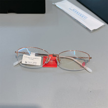 配眼镜半框51新款老花近视丹阳眼镜超轻钛架半框配防蓝光近视眼镜