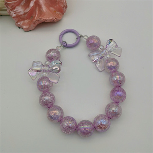 Xiaohongshu same style two-color colorful mobile phone chain live broadcast same style handmade beaded chain bag mobile phone case pendant for women