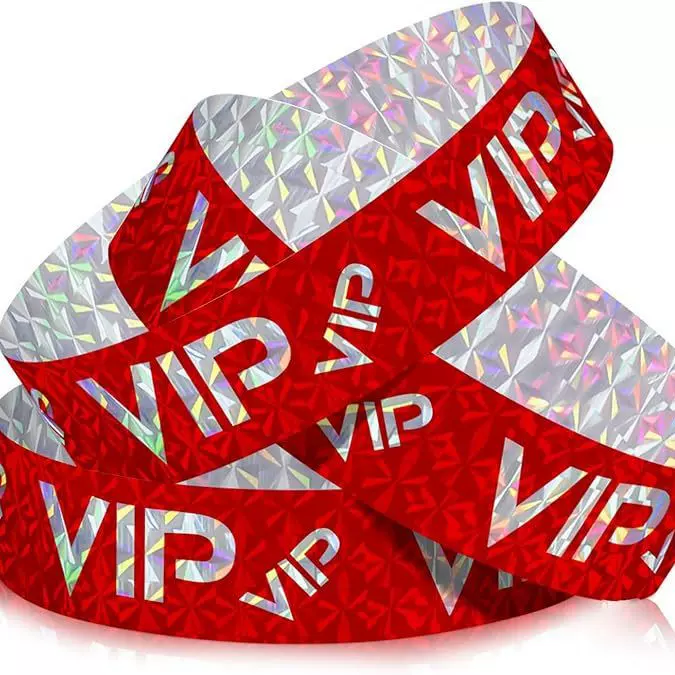 一次性镭射手腕带 镭射手环 印刷可定 制