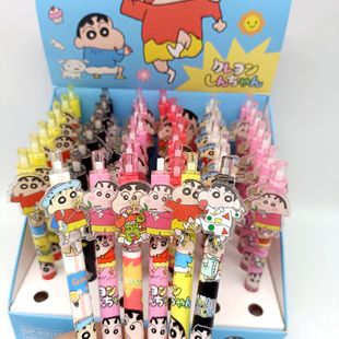 New Cartoon Crayon Small New Patch Gel Pen for Primary and Middle School Students to Brush Questions Comfortable and Smooth Press Type Water Pen Cross Border
